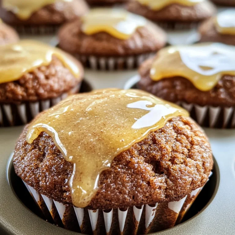 Glazed Gingerbread Muffins