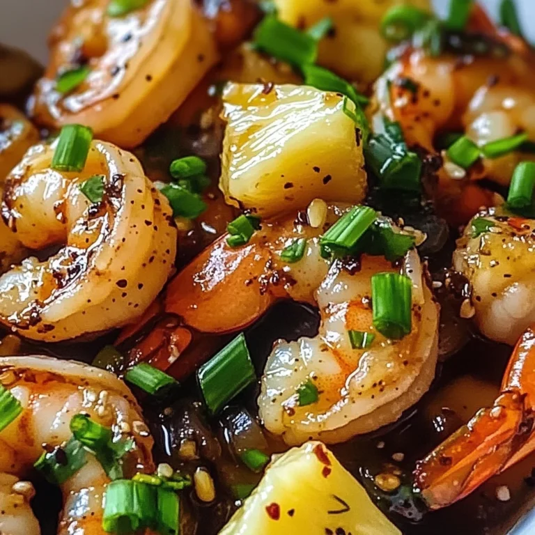 Hawaiian Garlic Shrimp with a Sweet Twist