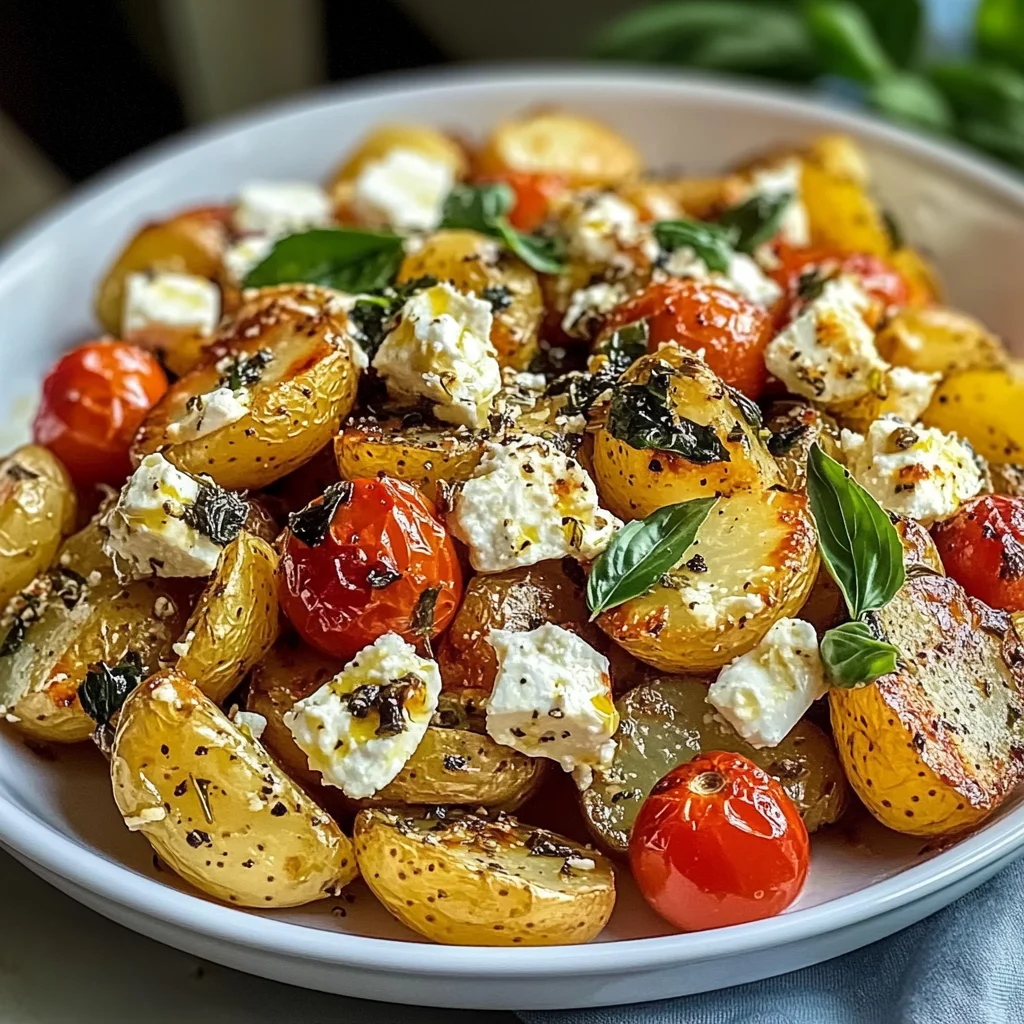 Healthy Baked Feta Potatoes : Easy Potatoes