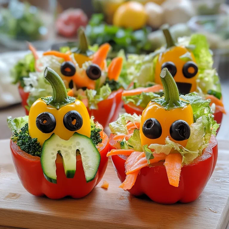 Monster Bell Pepper Salad Cups