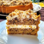 Pumpkin Cake with Cream Cheese and Streusel Topping
