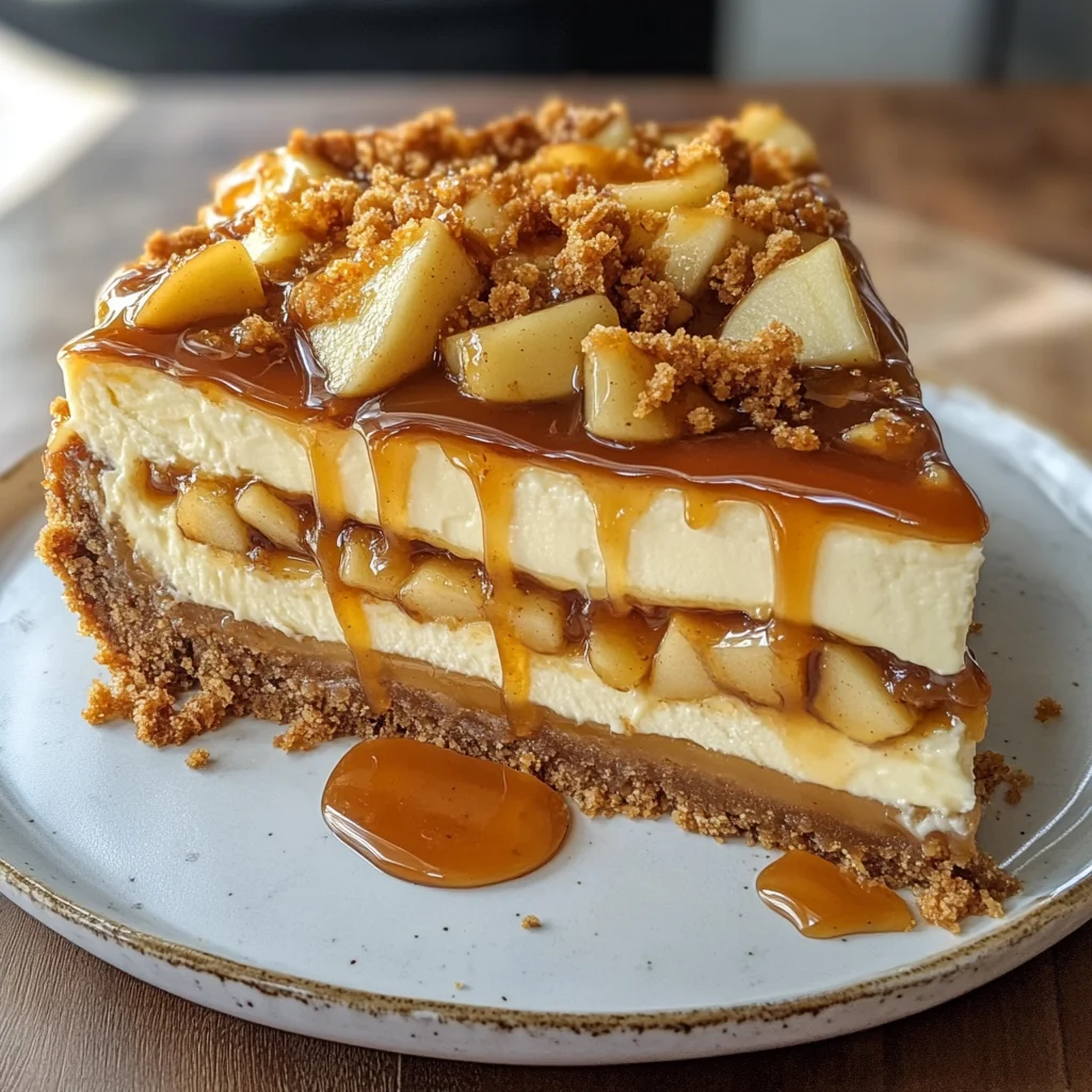 Salted Caramel Apple Pie Cheesecake