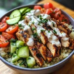 Savor 2-Hour Grilled Chicken Shawarma Bowls with Creamy Garlic Sauce