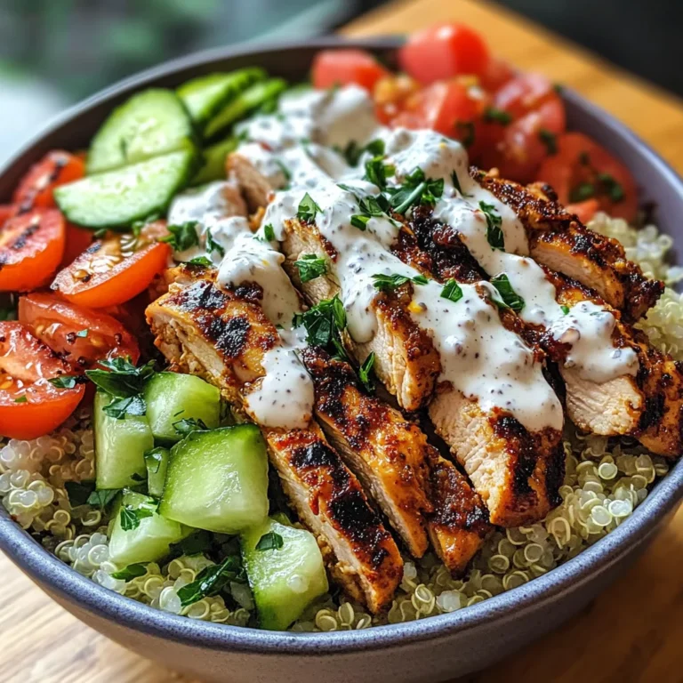 Savor 2-Hour Grilled Chicken Shawarma Bowls with Creamy Garlic Sauce