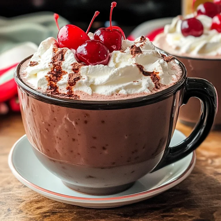 Slow Cooker Chocolate Covered Cherry Hot Chocolate