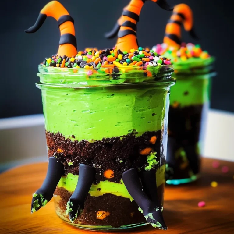 Witches Brew Halloween Cake Jars