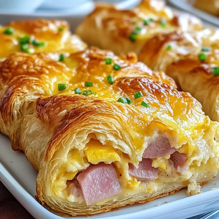 chicken chicken ham and Cheese Croissant Breakfast Casserole
