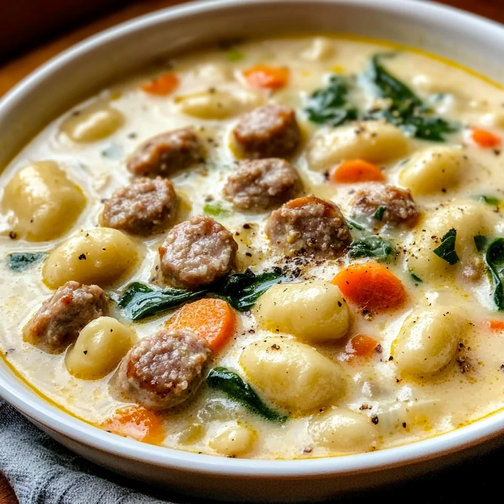 Creamy Sausage Gnocchi Soup