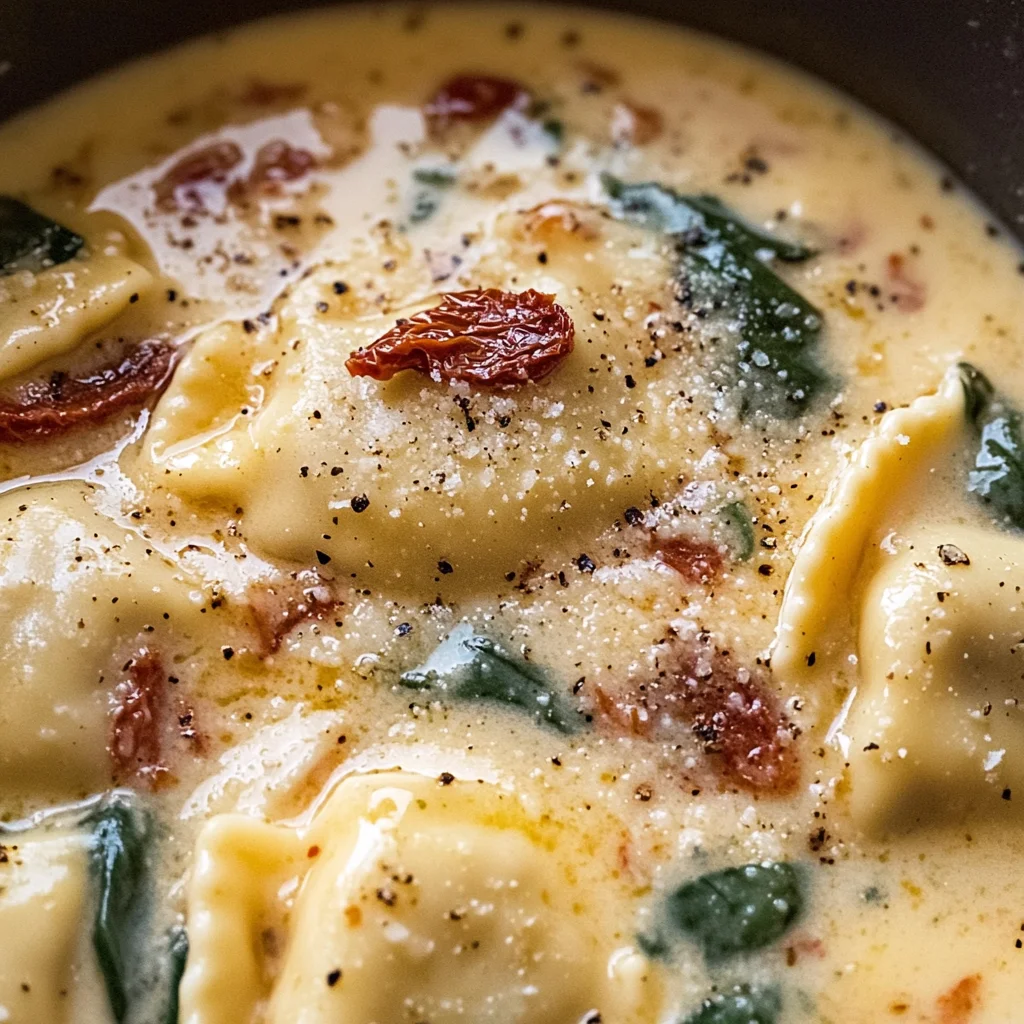 Creamy Tuscan Ravioli Soup : Comfort in Every Spoonful