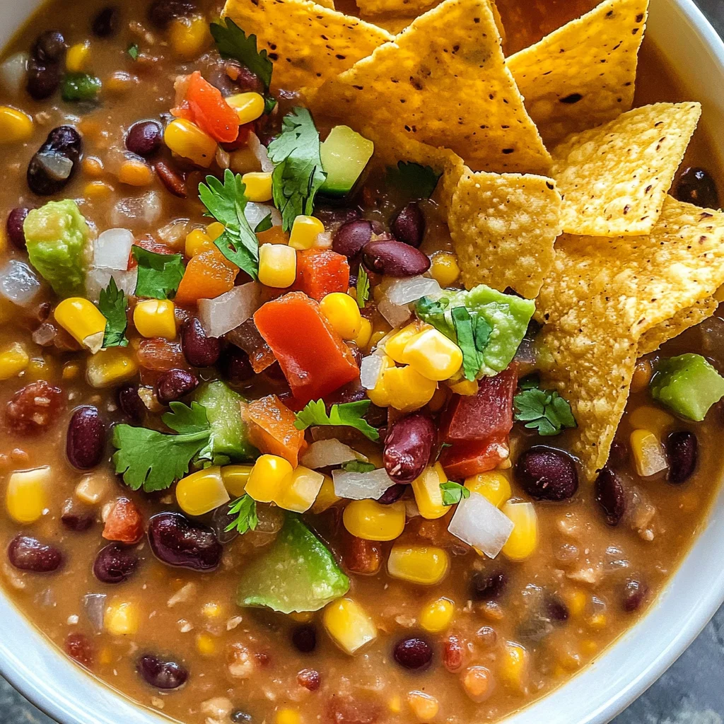 Crockpot Vegetarian Tortilla Soup