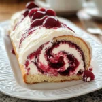 Heavenly Cherry Cheesecake Cake Roll Recipe