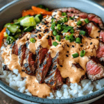 Korean BBQ Steak Rice Bowls with Spicy Cream Sauce: An Incredible Ultimate Recipe