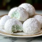 Minty Snowball Cookies