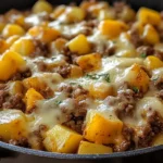 One-Pan Cheesy Meat & Potato Skillet
