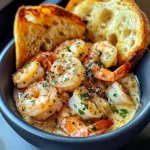 Shrimp Scampi Bowls with Garlic Bread