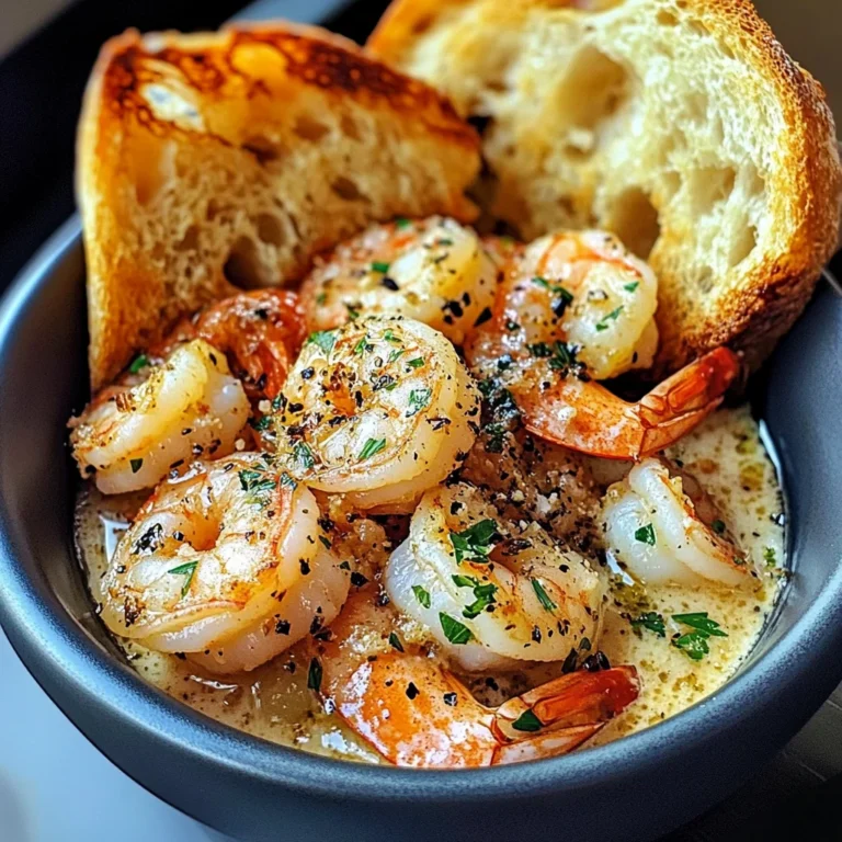Shrimp Scampi Bowls with Garlic Bread
