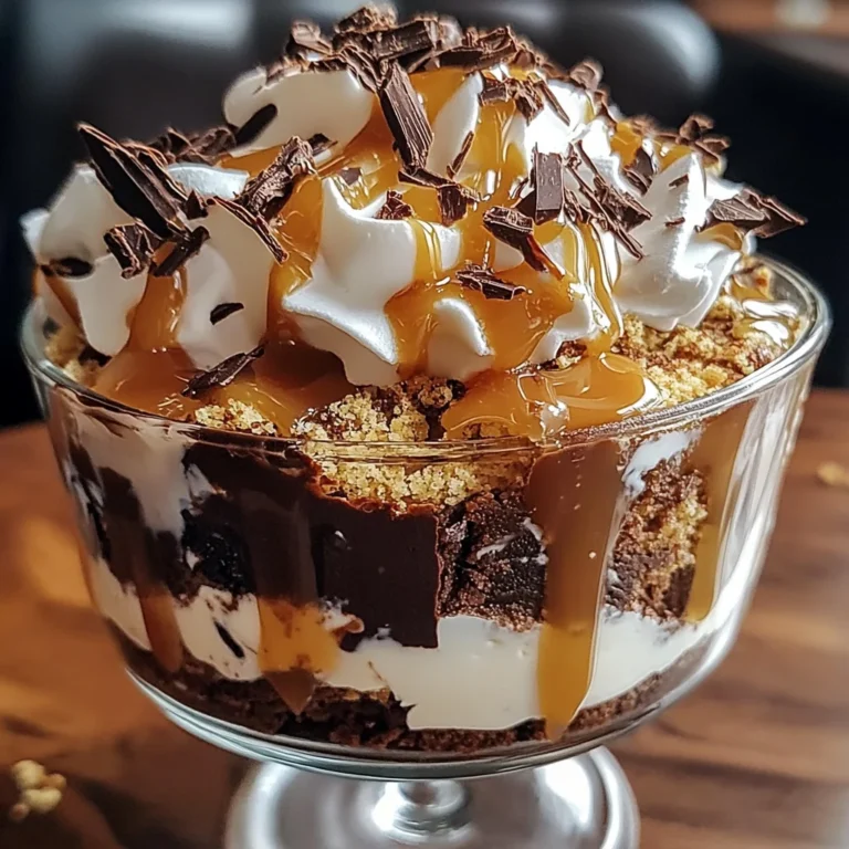 Caramel Cheesecake Brownie Trifle Delight