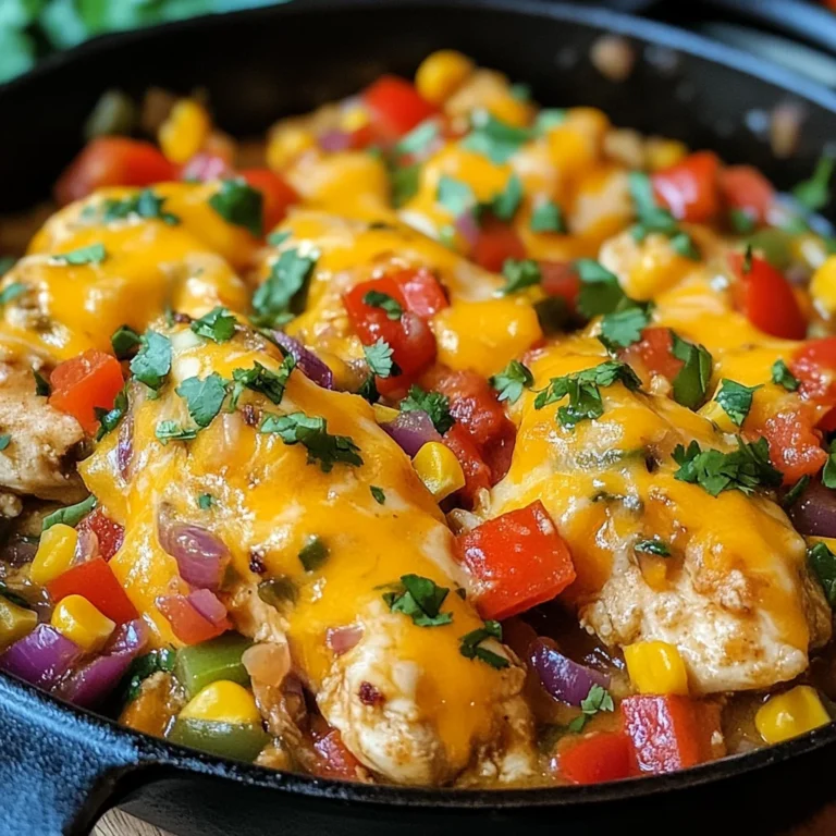 Cheesy Baja Chicken & Bell Pepper Skillet: An Incredible One-Pan Meal