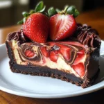 Chocolate Strawberry Swirl Cheesecake