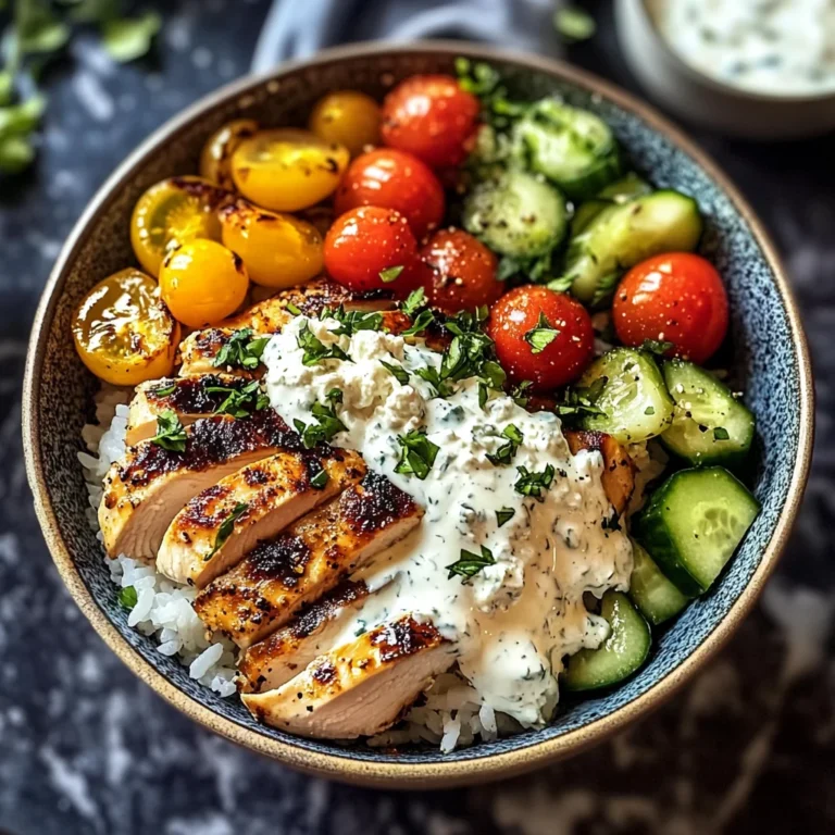 Creamy Chicken Bowls with Feta Sauce