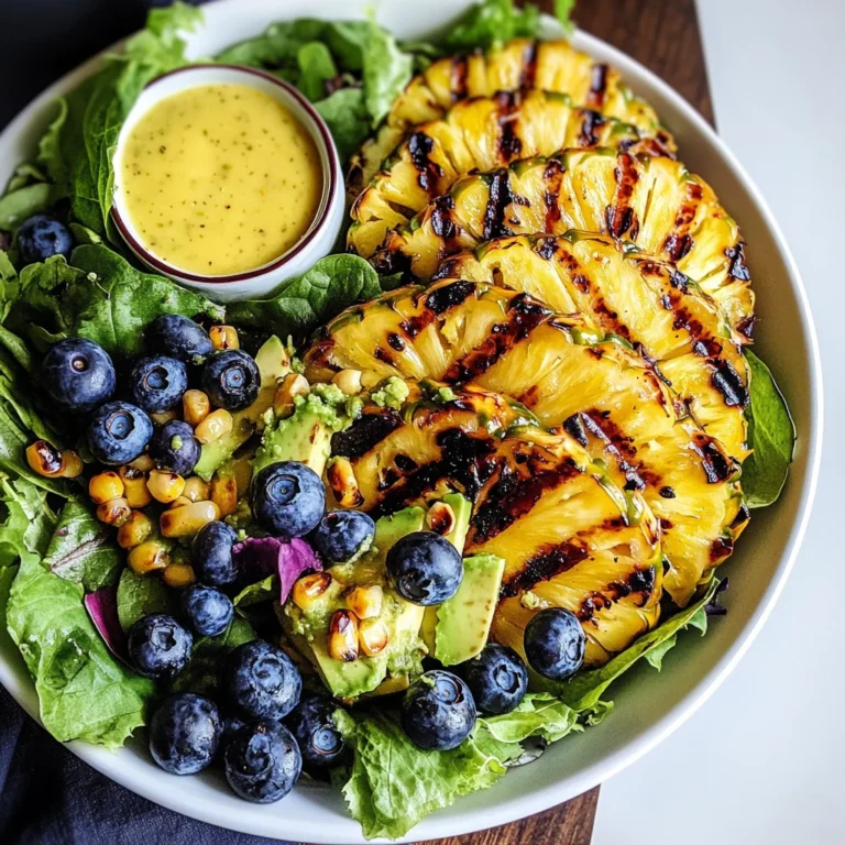 Creamy Citrus Dressing + Grilled Pineapple Salad