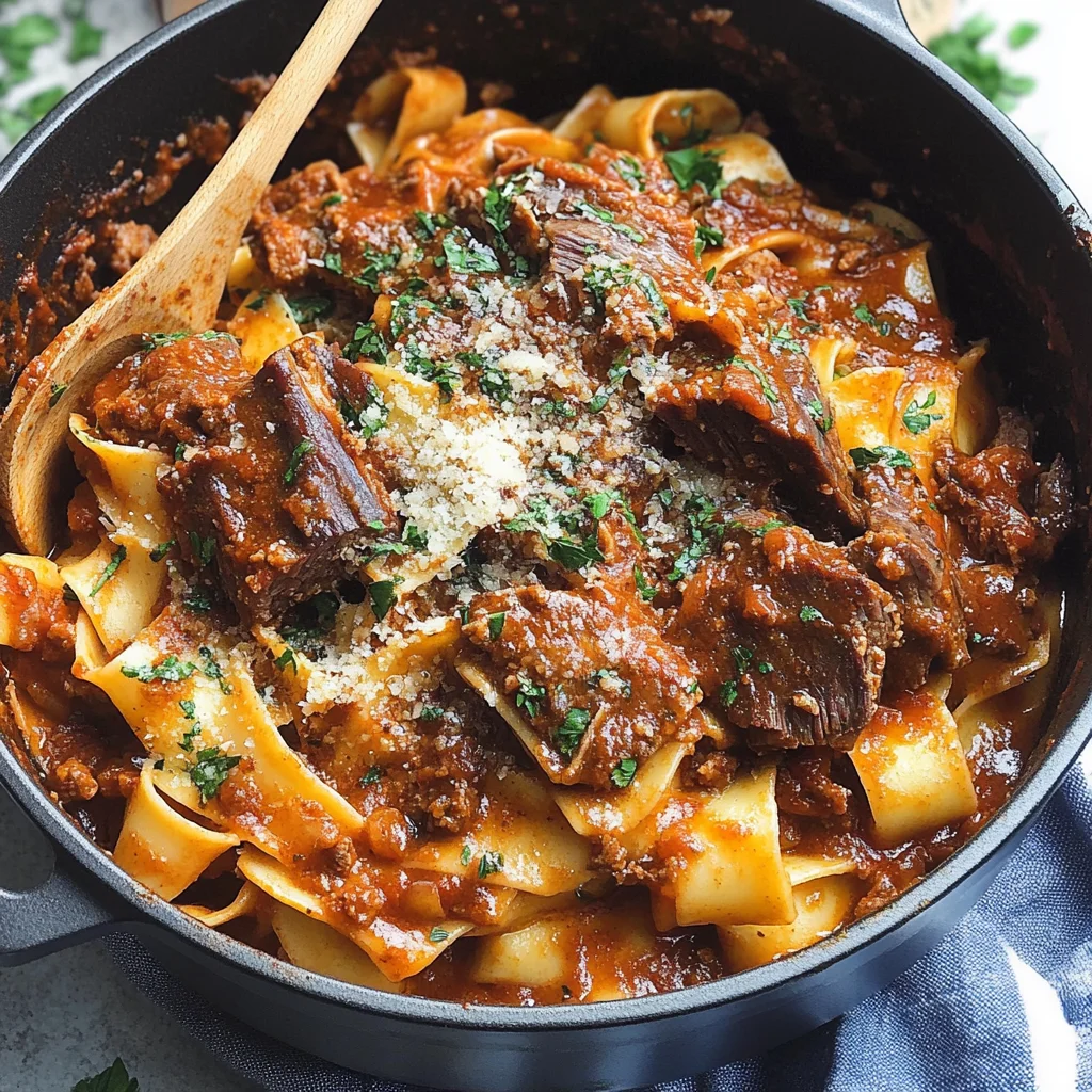 Dutch Oven Short Rib Ragu with Pappardelle