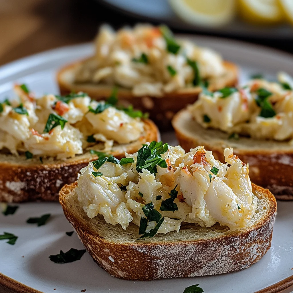 Garlic Butter Crab Toasts