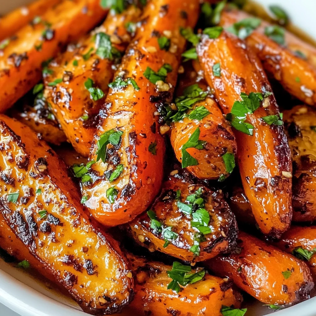 Honey Garlic Butter Roasted Carrots