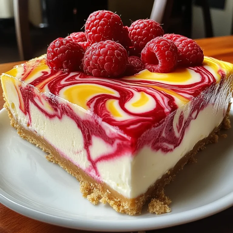 LEMON RASPBERRY SWIRL CHEESECAKE