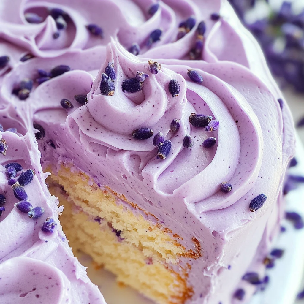 Lavender Cake Recipe with Lavender Buttercream Frosting