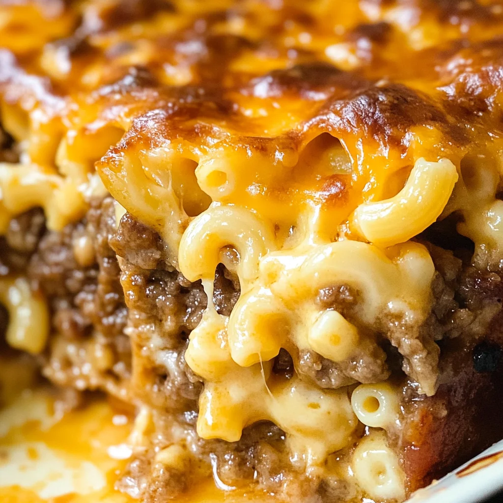 Mac and Cheese Meatloaf Casserole