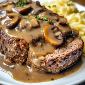 Meatloaf with Mushroom Gravy