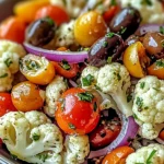 Mediterranean Marinated Cauliflower Salad