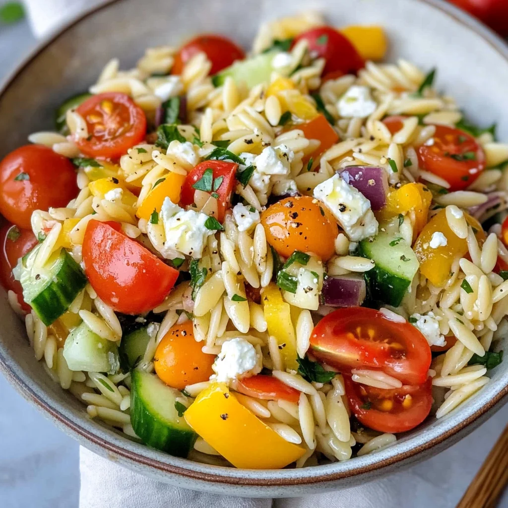 Rainbow Orzo Salad