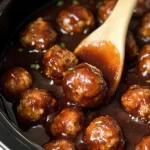 Slow Cooker Apple Butter Meatballs