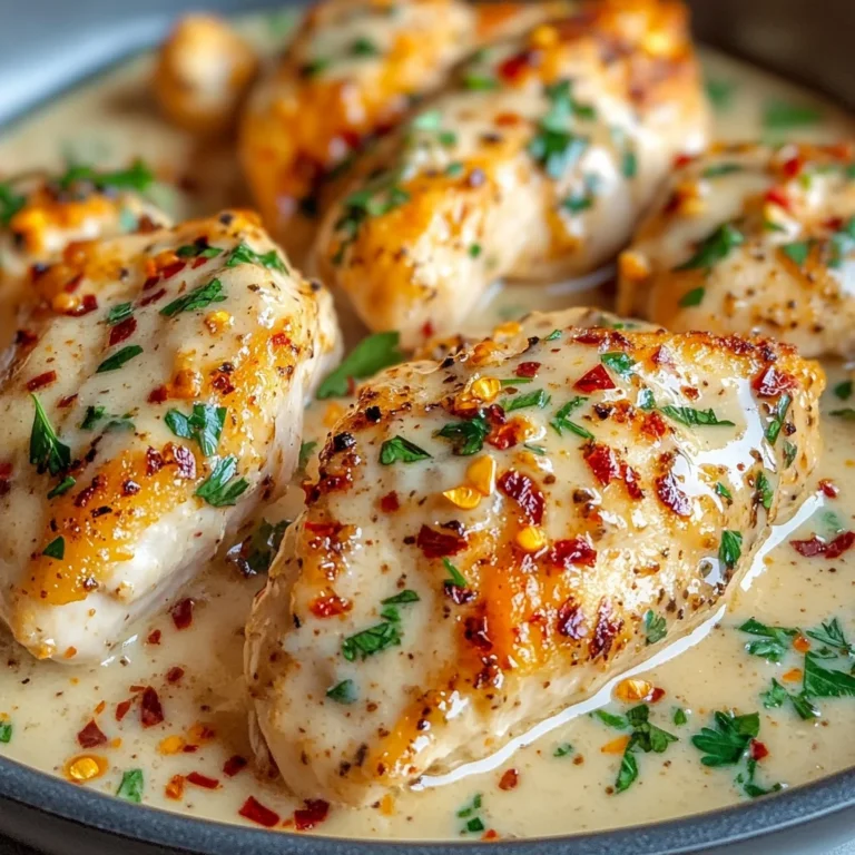 Chicken Fillet in Spicy, Creamy Garlic-Parmesan Sauce