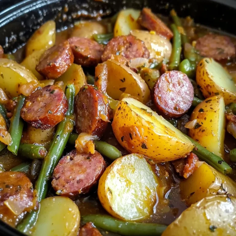 Crock Pot Swamp Potatoes with Sausage & Veggies