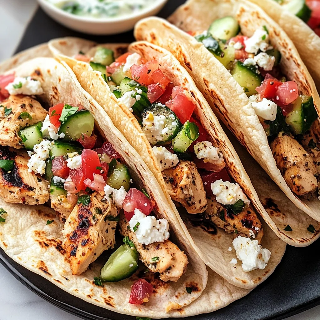 Mediterranean Chicken Tacos