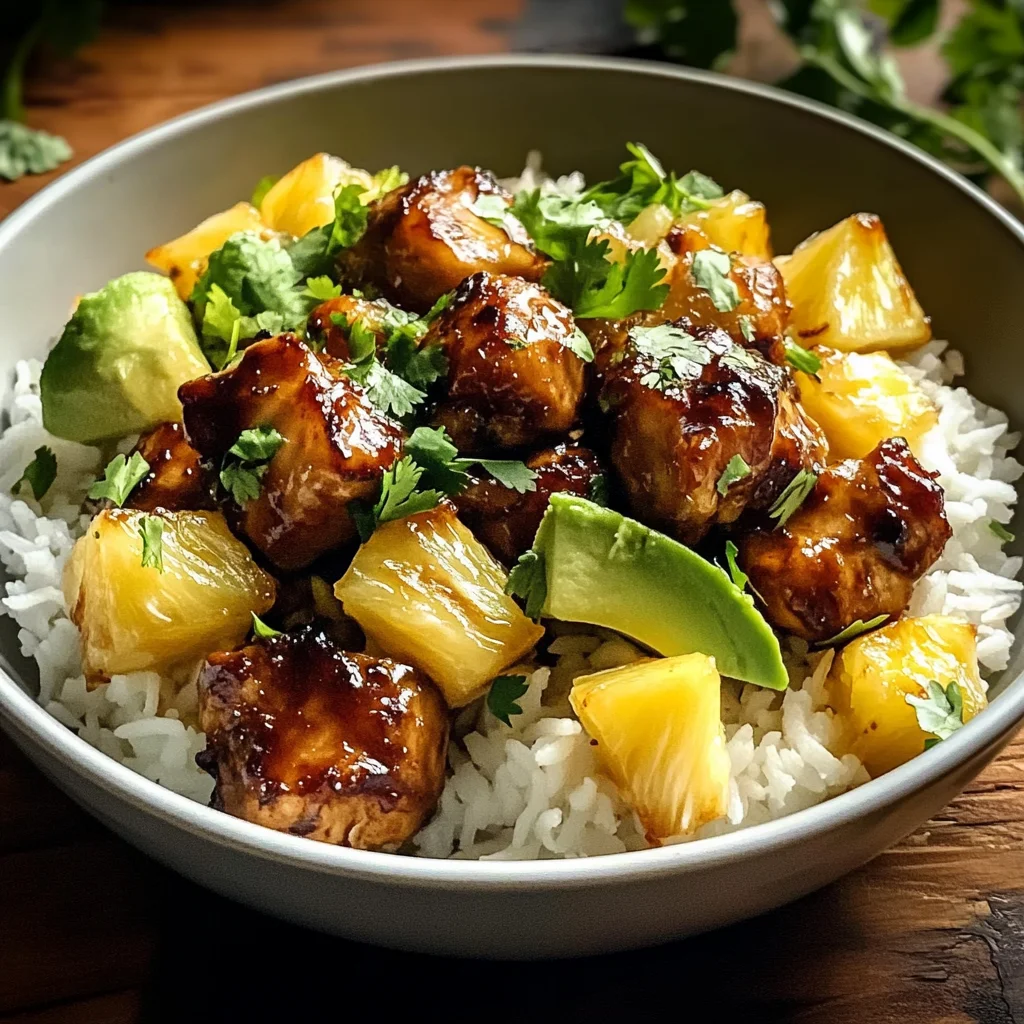 30 Minute Pineapple Chicken with Coconut Rice