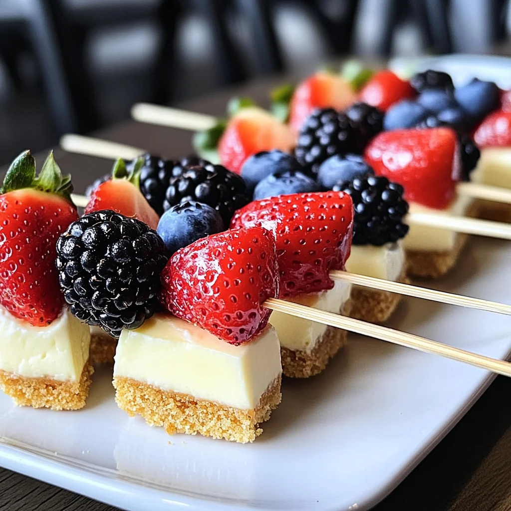 Berry Cheesecake Dessert Kabobs