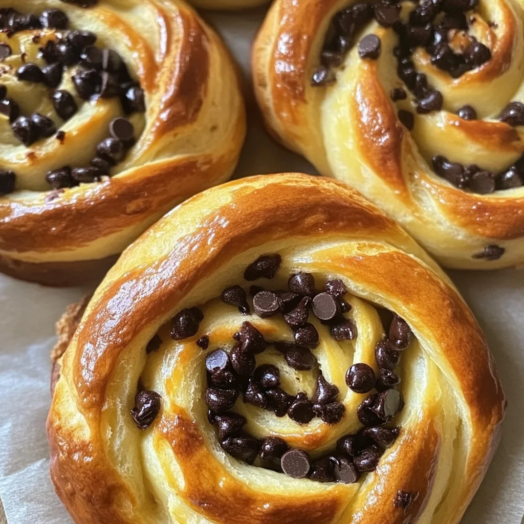 Brioches Roulées Crème Vanille & Pépites de Chocolat