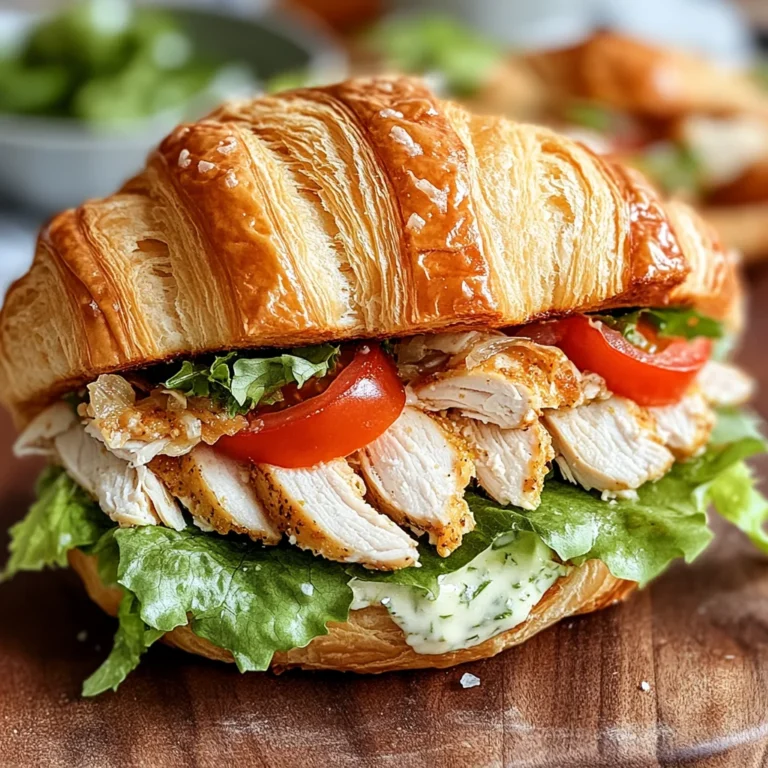 Chicken Caesar Croissant Sandwich