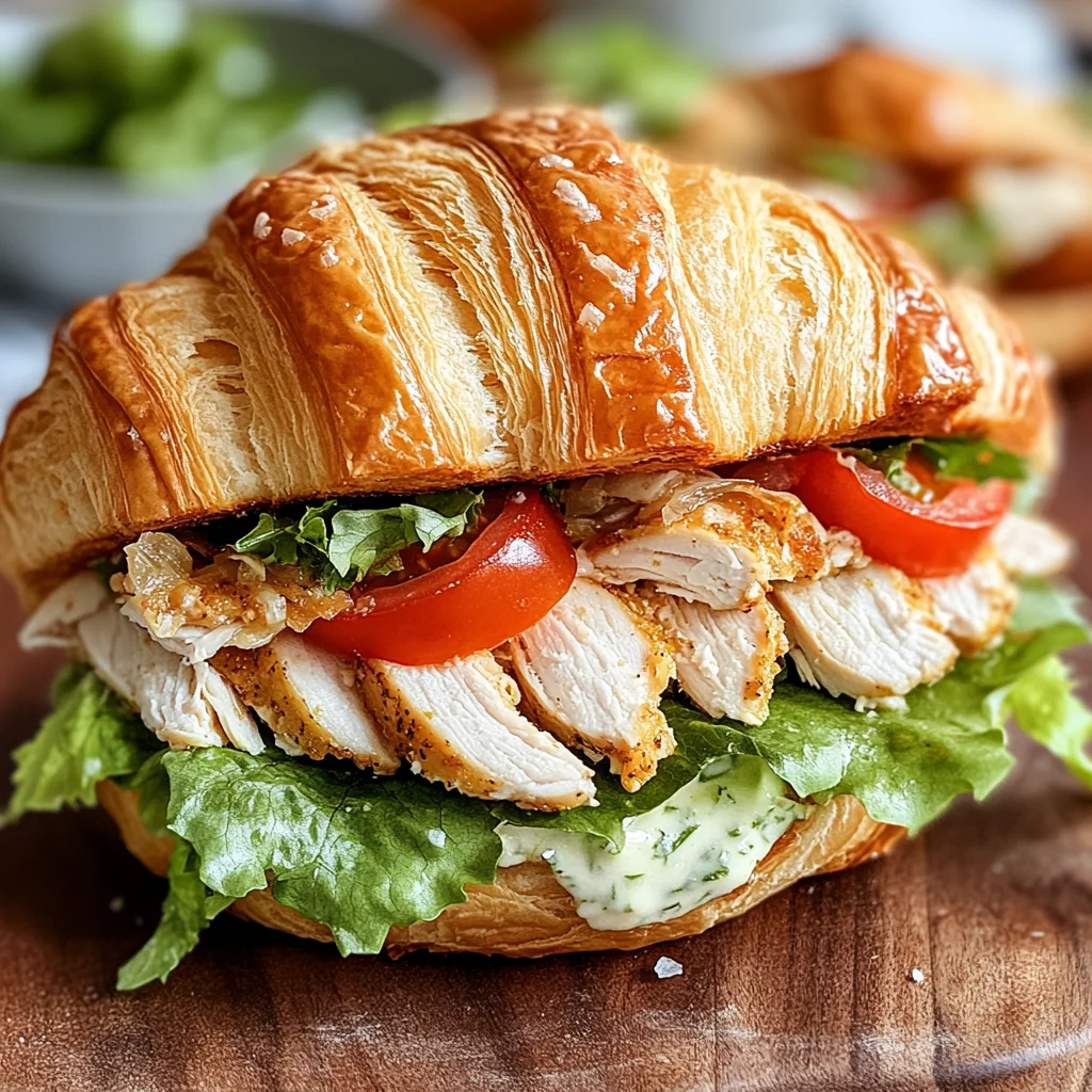 Chicken Caesar Croissant Sandwich