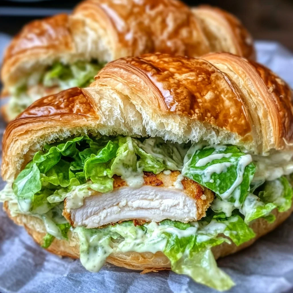 Chicken Caesar Salad Croissant Sandwich