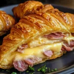 Crispy Air Fryer Beef chicken ham & Cheese Croissants Treat