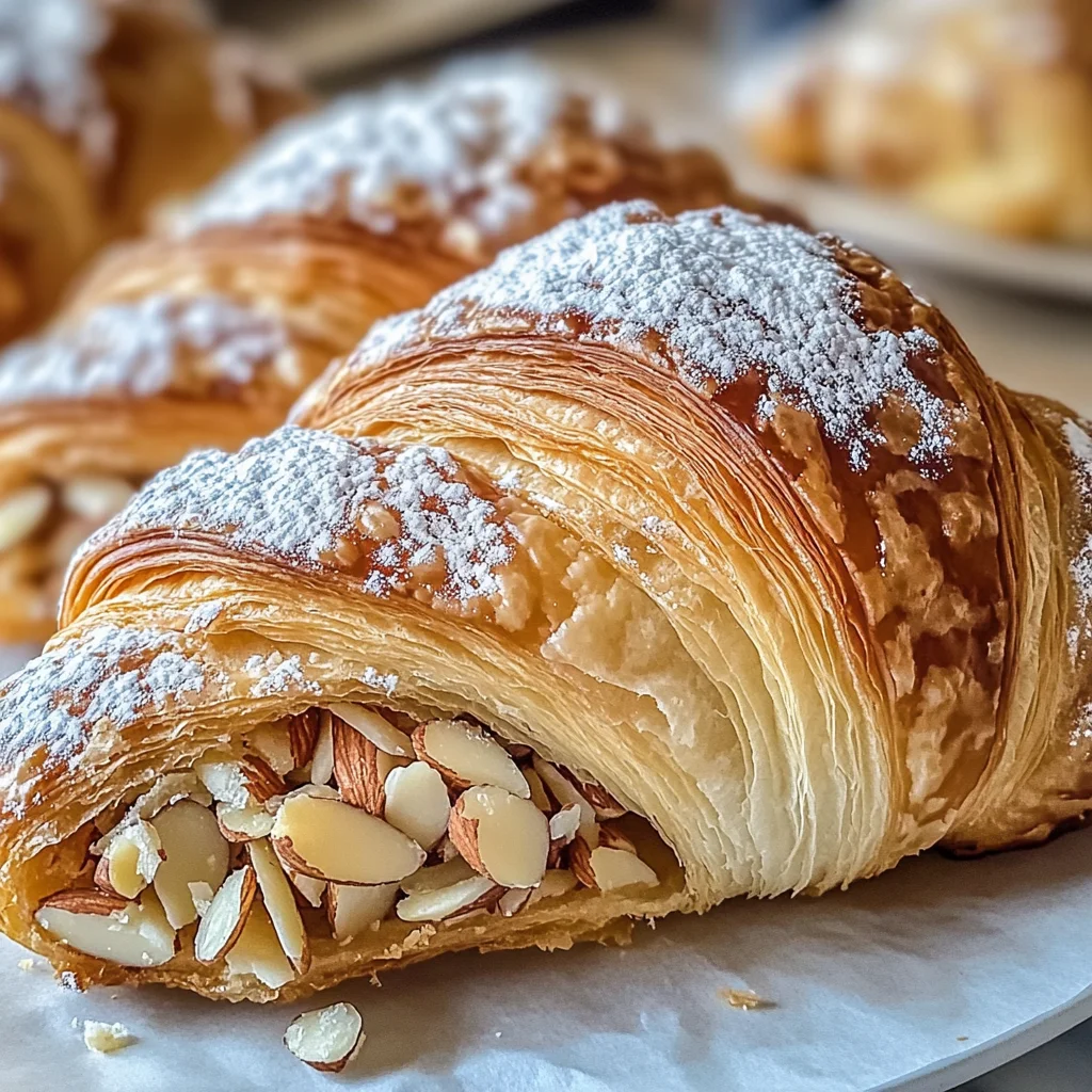 Delicious Almond Croissant Recipe with Sweet Almond Filling