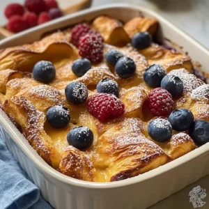 Delicious Croissant French Toast Casserole