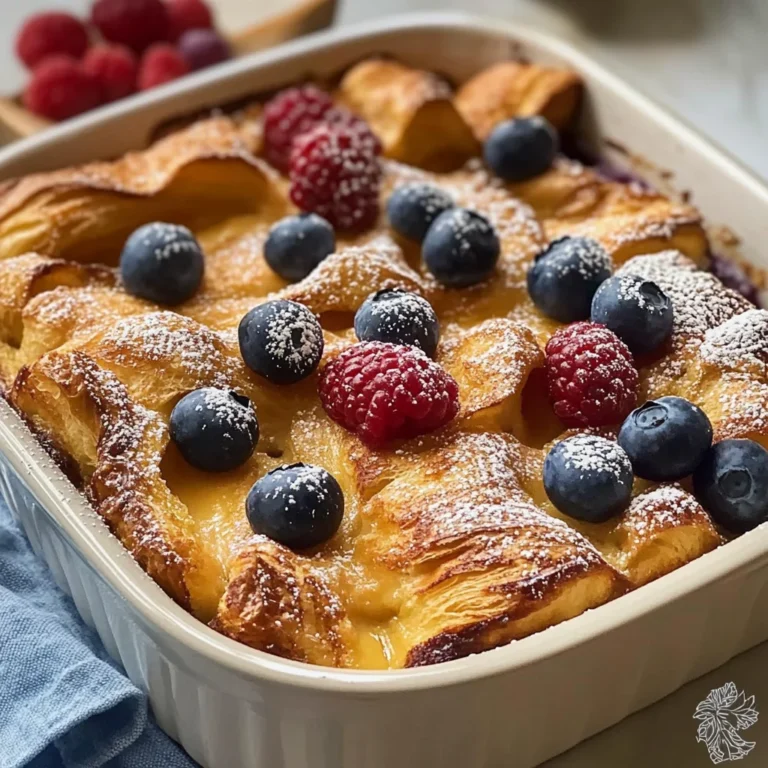 Delicious Croissant French Toast Casserole