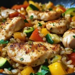 Easy Chicken & Rice Veggie Skillet for a Flavor-Packed Dinner