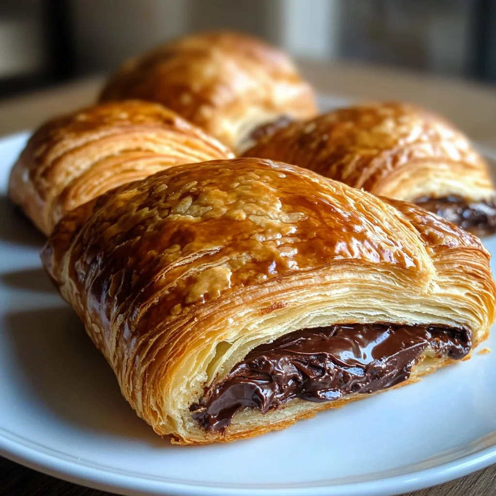 Easy Puff Pastry Chocolate Croissants (Pain au Chocolat)